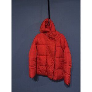 Red Primark Large puffer coat with hood US size 8/10